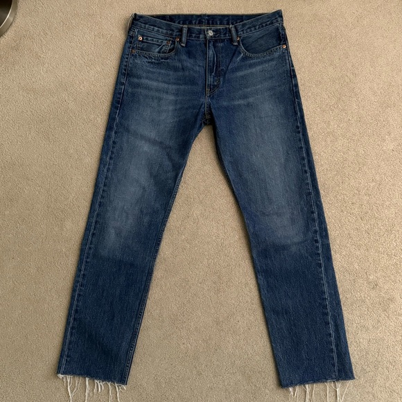 2017 Levi’s 502 Regular Fit Tapered Leg Raw Hem Size 34 - Picture 2 of 9